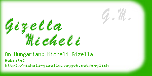 gizella micheli business card